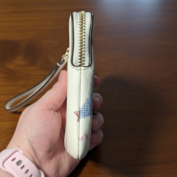 Coach Corner Zip Wristlet Disco Star Print (NWOT) - Picture 3 of 9